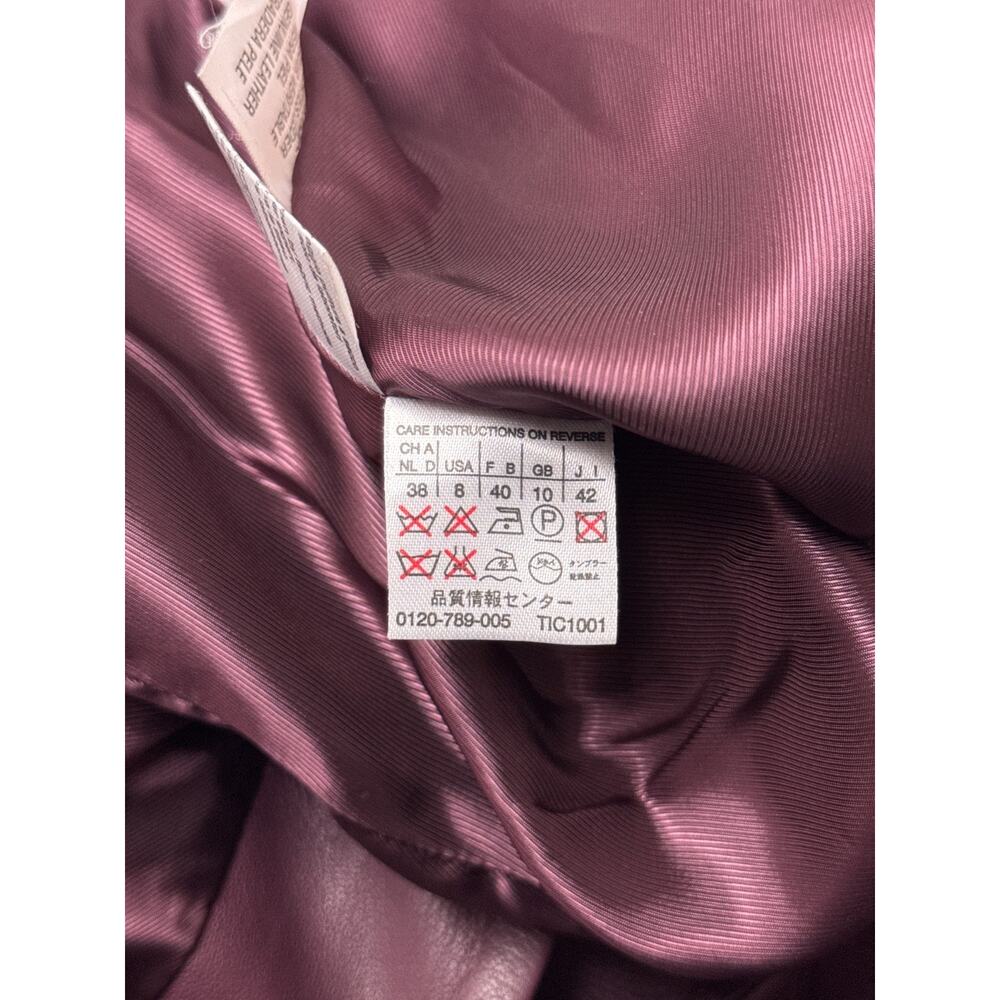 MaxMara Plum Leather Jacket - Picture 9 of 10